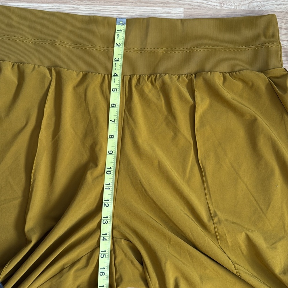 Athleta 22 Nolita Wide Leg Pant Mustard High Rise Relaxed Travel - Picture 14 of 15